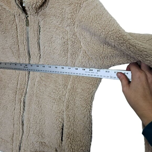 Calvin Klein Full Zip Tan Sherpa Jacket coat Size Large - Picture 12 of 13